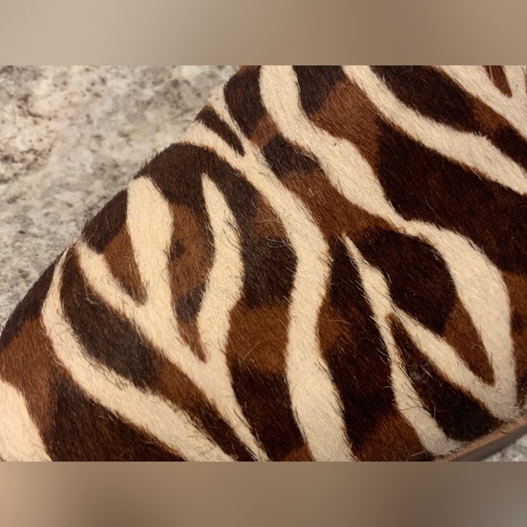 Zodiac MULES Size 7.5M Calf Hair Slip-On Quartz Zebra Brown Shoes - Picture 11 of 12